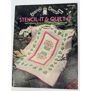 Stencil It & Quilt It Book Vintage Quilting Stencil Fabric Pattern Guide